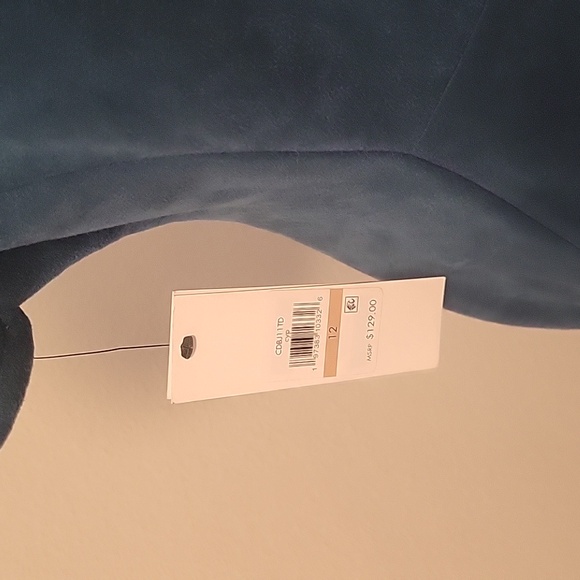 Calvin Klein Faux Suede Tulip Sleeved Dress - Picture 9 of 13